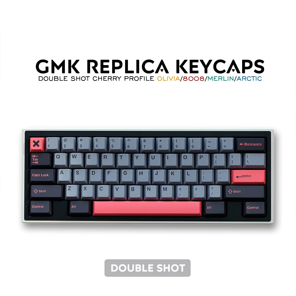 

Механическая игровая клавиатура 171 клавиш DOUBLE SHOT Cherry Profile GMK Оливия/8008/Merlin/Arctic Keycap для GMMK pro NJ68