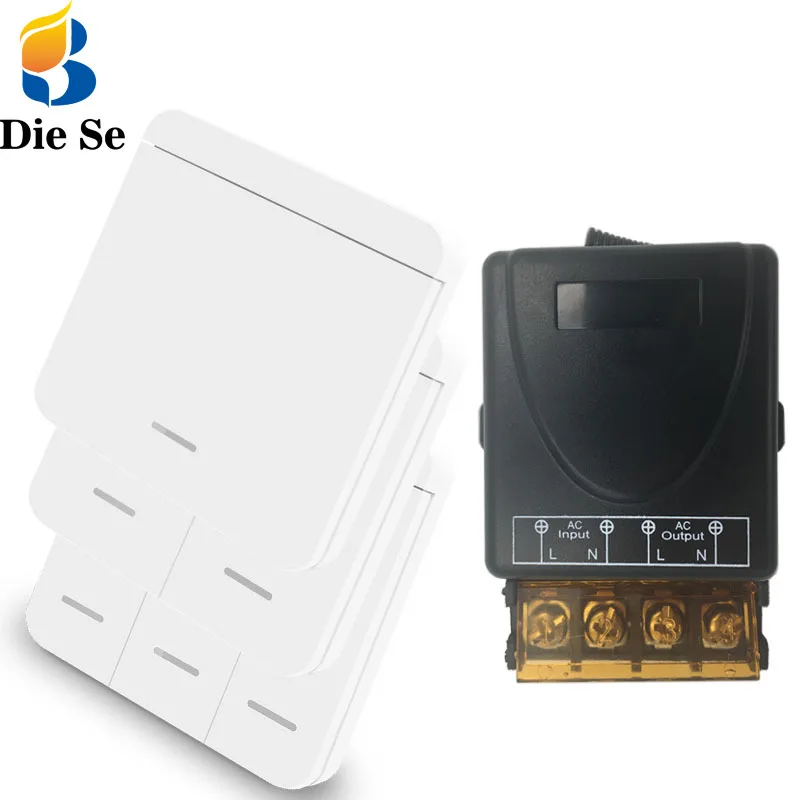 

Diese High-power relay controller AC 75V~250V 30A safe 433Mhz Wireless relay receiver and 86 Wall-panel Switch, for Light,boiler