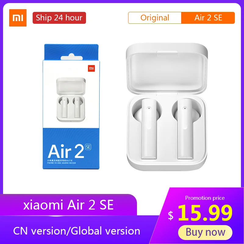Новые беспроводные Bluetooth наушники Xiaomi Air 2 SE 5 0 TWS Mi True AirDots pro 20 часов работы от