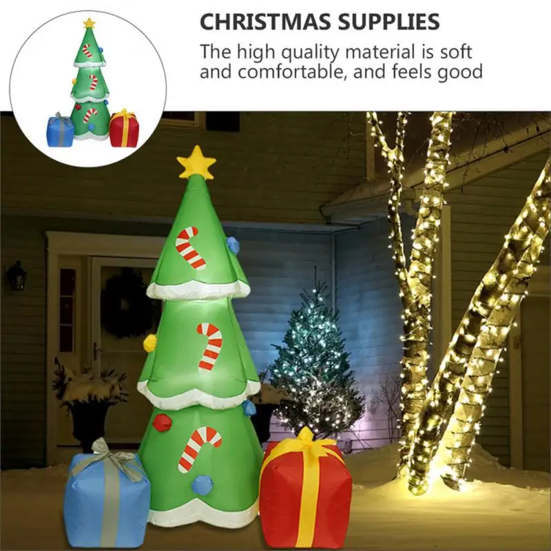 

1.8M Inflatable Christmas Tree Creative Courtyard Decoration With EU/US Plug Inflatable Toy For Yard Decor Christmas Pendant