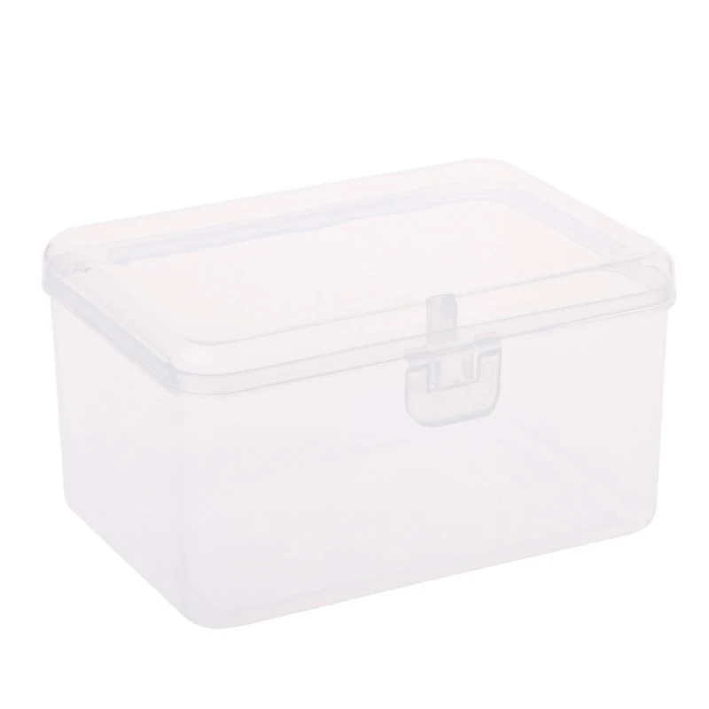 Small Transparent Storage Box Cards Chip Hardware Case Holder Jewelry Organizer | Канцтовары для офиса и дома