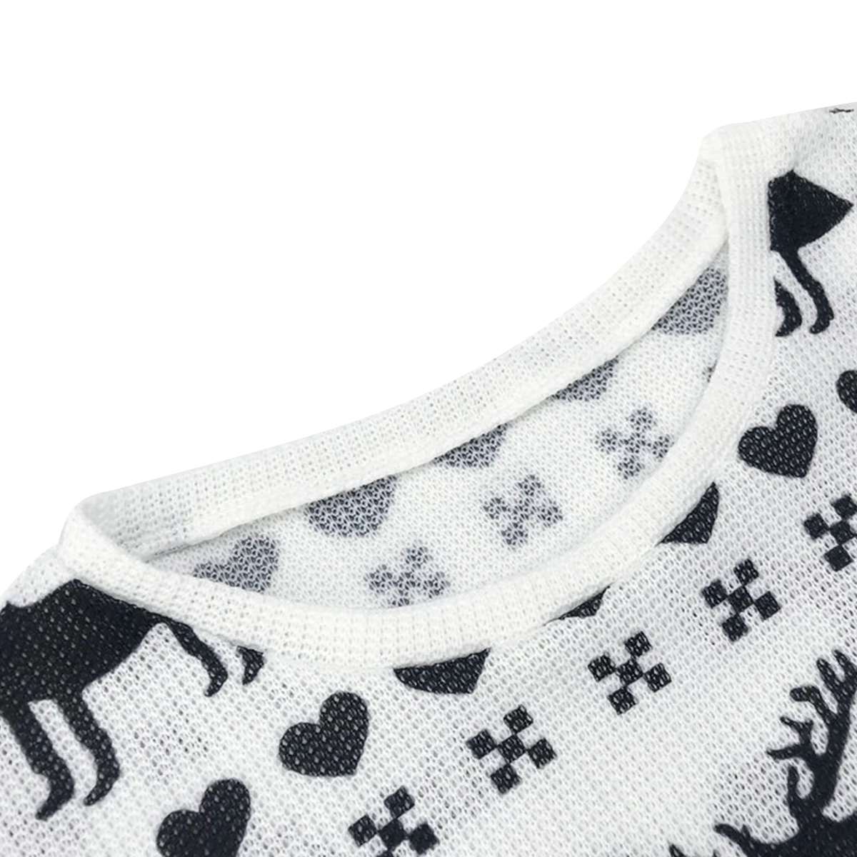 

Winter Christmas Elk Print Elegant Sweater For Women Long Sleeve Knitted Sweater Pullover Warm Pull Top Xmas Party Wear