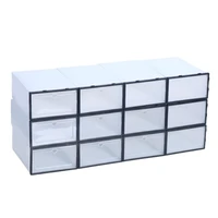 12 pcs folding shoe boxes 31 5x20 5x11 5cm home shoe storage box portable plastic organizer universal home holding box