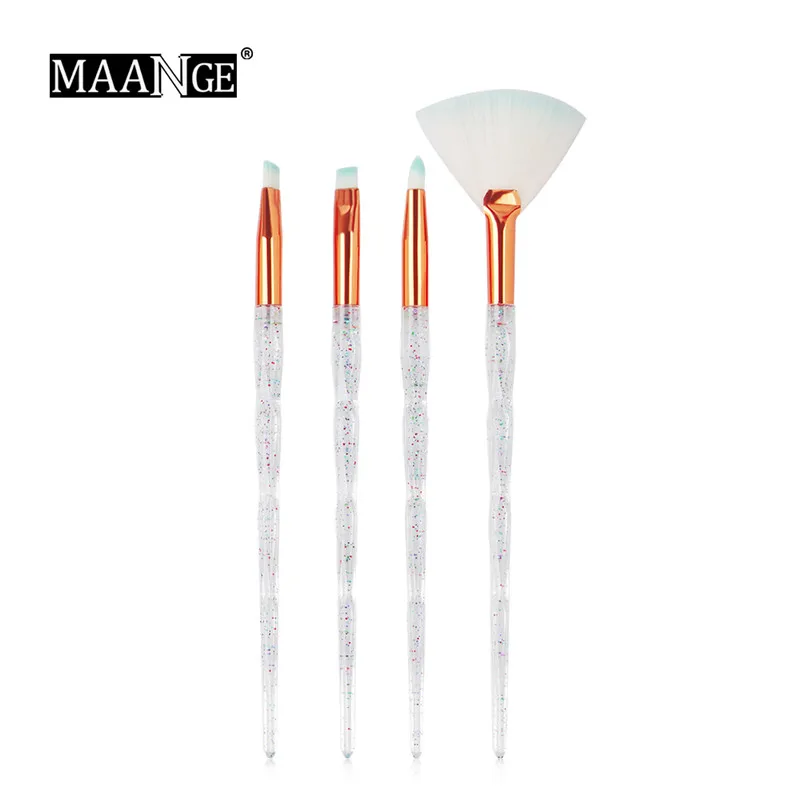 4pcs-A MAANGE 4/10 шт в упаковке, новая кистей для макияжа высокого качества комплект Для женщин основа для макияжа лица Косметическая пудра Румяна Тени для век Косметика для губ Красочные для инструментов для макияжа - Handle Color: 4pcs-A