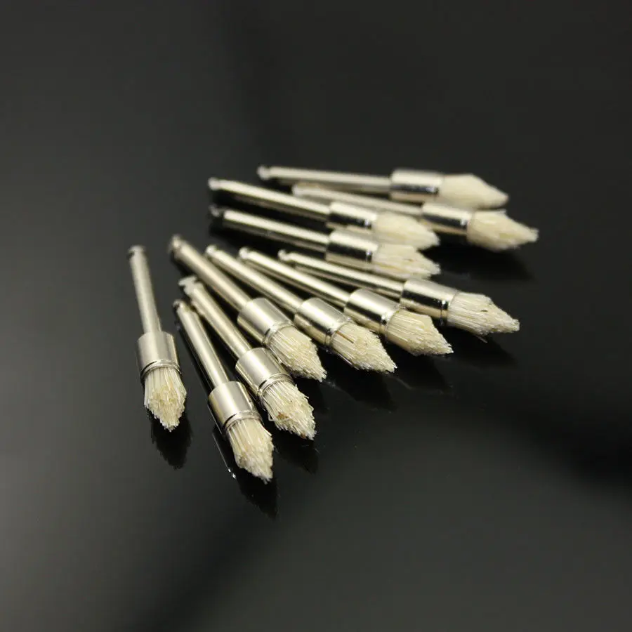 100 шт. зубные заостренные щетинки защелка плоская Полировочная щетка