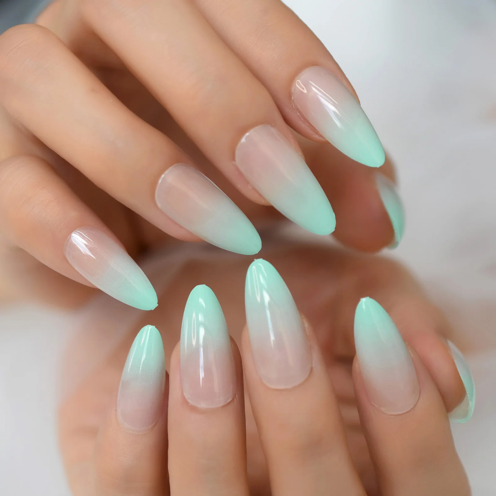 

Fadeing Nail Sharp Medium Almond Pre Designs Pre Designs Press On Nail Full Cover Fingernail Tips Supplies For Professionals Set