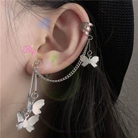 new creative baroque butterfly cool pendant puck drop dangle earring harajuku jewelry for women girl luck friendship gifts