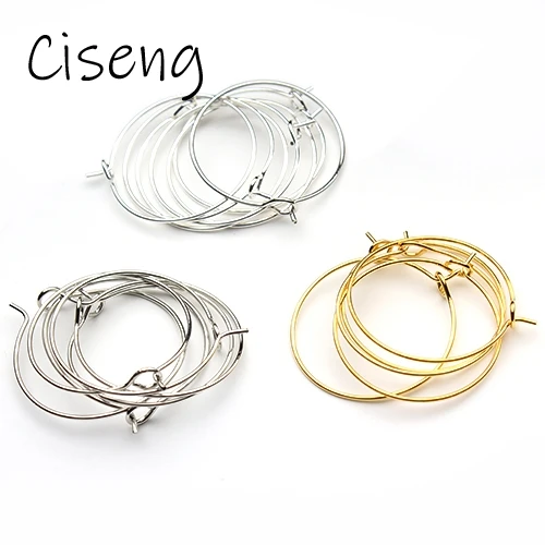 

Круглые обручи Ciseng 100 шт./лот диаметром 20/25/30/35 мм, круглые обручи для ушей, крючки, серьги, обручи, фурнитура для изготовления ювелирных издел...