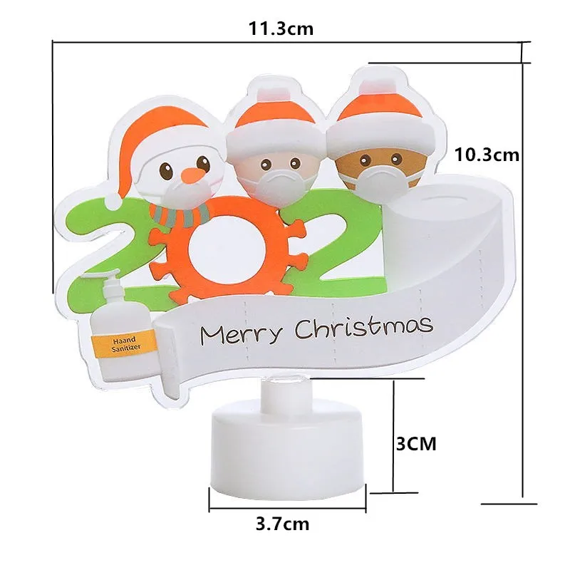 

New Year 2020 Christmas Family Colorful Night Light LED RGB Decor Christmas Tree Decorations Wishes Party Merry Christmas Gift
