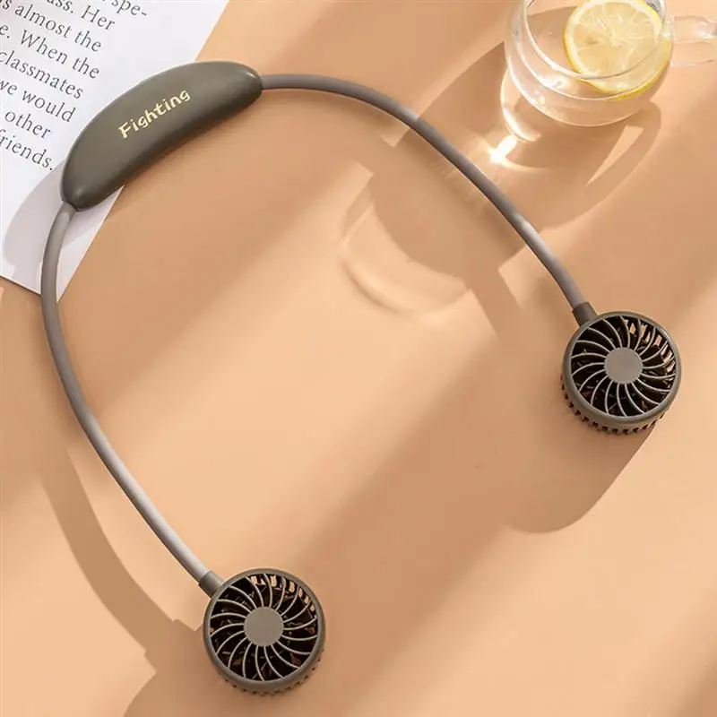 

1pc Mini Hanging Neck Fan Adjustable USB Charging Portable Fan for Outdoor