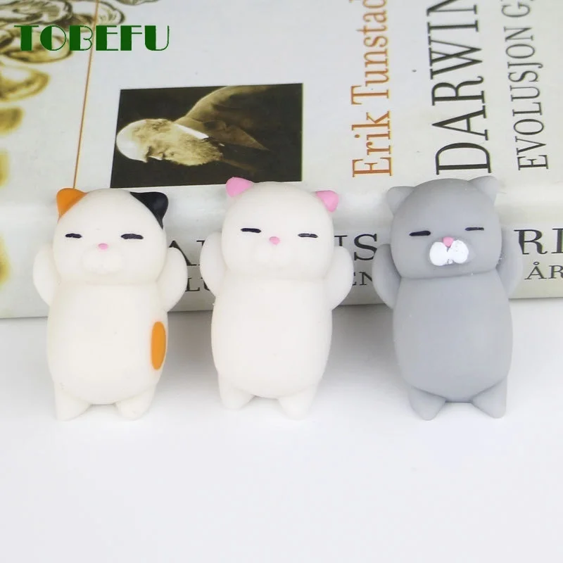 TOBEFU миниатюрный мячик антистресс меняющий цвет милый кот для снятия стресса