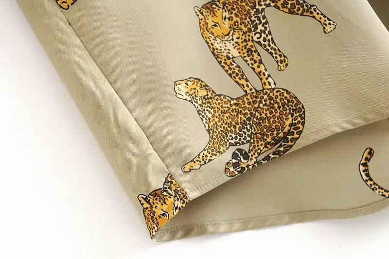 Новинка Женская винтажная Повседневная блуза с животным принтом осенняя женская