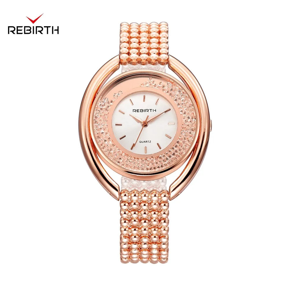 

Anke Store Original Luxury Design Creative Diamond Bracelet Large Dial Fashion Casual Elegant Rose Gold Quartz Watch for Women
