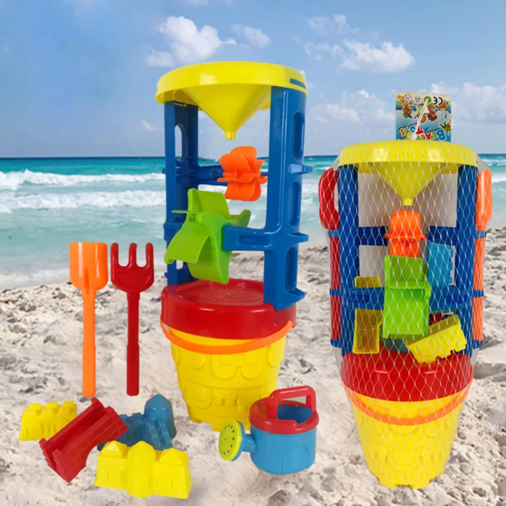 

1 Set of 9PCS Beach Set Outdoor Sand-digging Tools Set Mini Shovel Beach Kit Beach Accessories for Kids