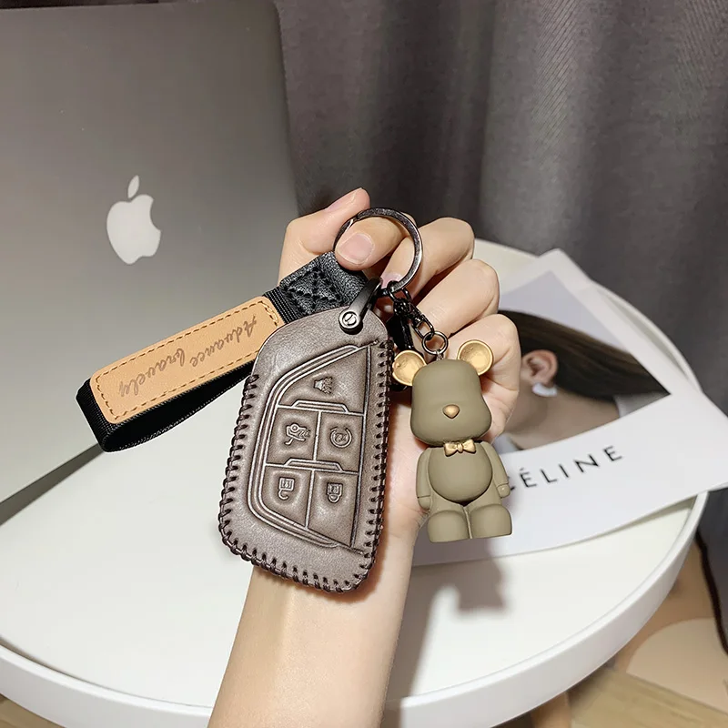 

Fashion Car Key Cover Case For Cadillac Escalade CTS XTS ATS ATS-L XLS SRX 2015 4/5/6 Button 28T CTS-V XT5 CT6 Protect Shell