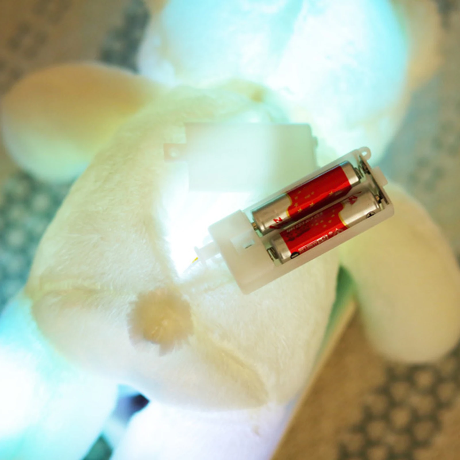 

30cm Cartoon Luminous Bow Tie Bear Colorful Glowing Stuffed Animals Cotton Doll Children Toy Kid Christmas Gifts for Kids Toys