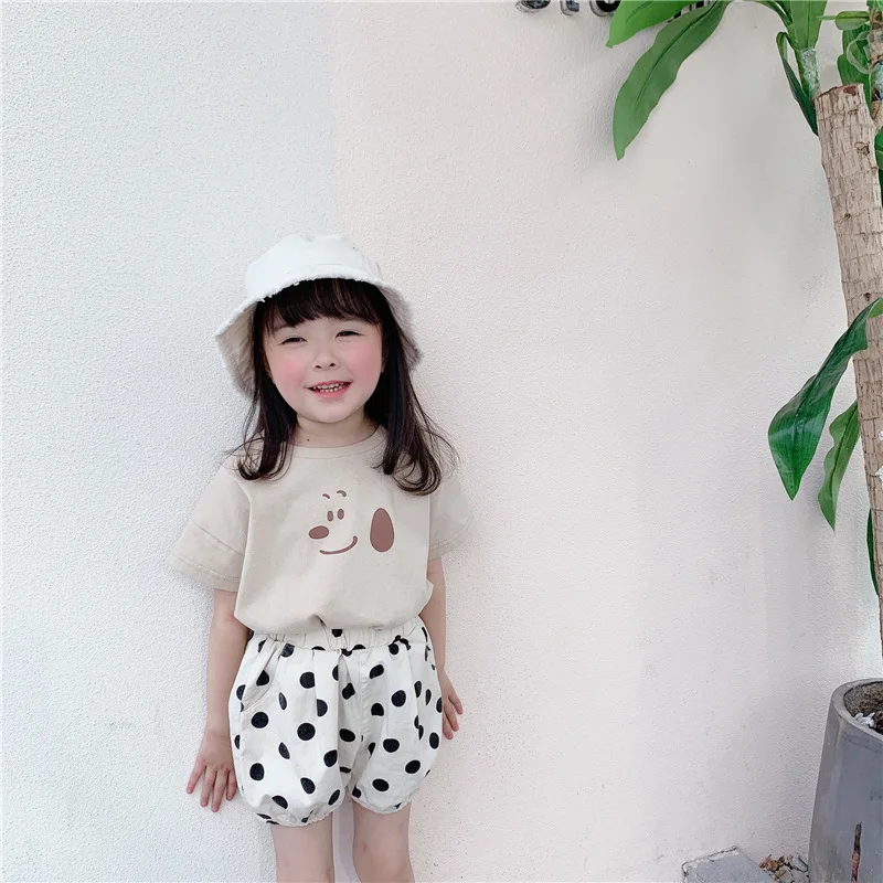 

2021 Summer New Girls Tees Korean Short Sleeve O-Neck Cartoon Cute T-Shirt