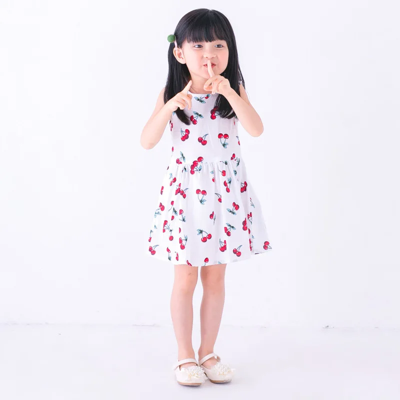От 2 до 7 лет летнее платье для девочек Хлопковое детское Сарафан с открытой