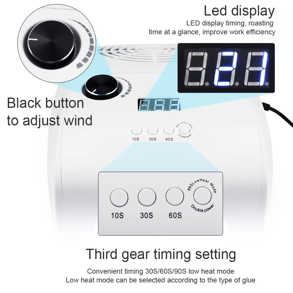 3 IN 1 Nail Vacuum Cleaner Big Power Dust Collector With Drill Machine Multifunctional Manicure Equipment | Красота и здоровье