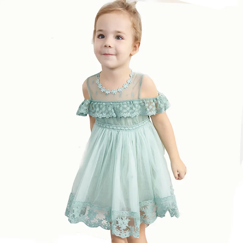 Платье для девочек платье принцессы Сетчатое свадебное Летнее Детское с