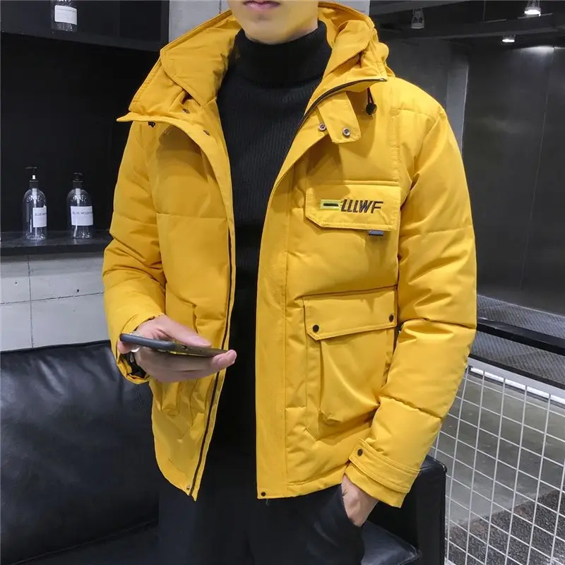 

2020 New Winter Men Parka Big Pockets Casual Jacket Hooded Solid Color 5 colors Thicken And Warm hooded Outwear Coat Size 5XL