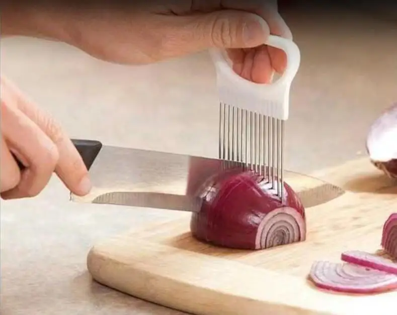 1 шт. кухонные аксессуары легко нарезанный лук пластиковая искусственная слайсер