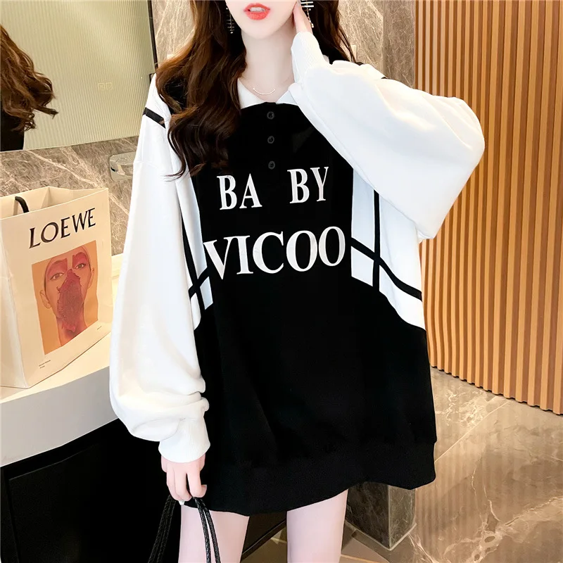 Японский свежий школьный стиль плюс размер Толстовка Женская Корейская розовая