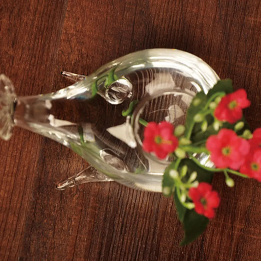 Милые КИТ украшения прозрачные стеклянные вазы модные домашние ремесла новые