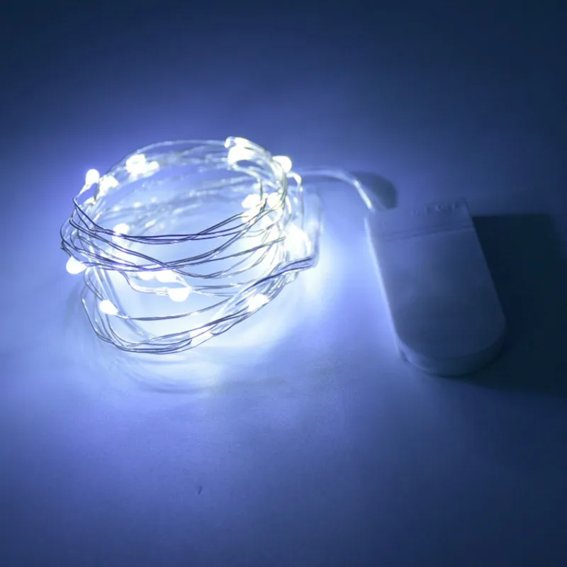 2 м/3 М кнопка Батарея Медь проволочная гирлянда Фея светодиодный гирлянды