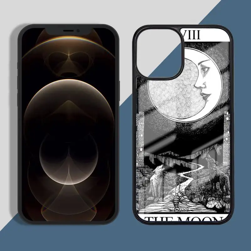 

Witches moon Tarot Mystery totem Phone Case for iPhone 11 12 pro XS MAX 8 7 6 6S Plus X 5S SE 2020 XR Hard PC