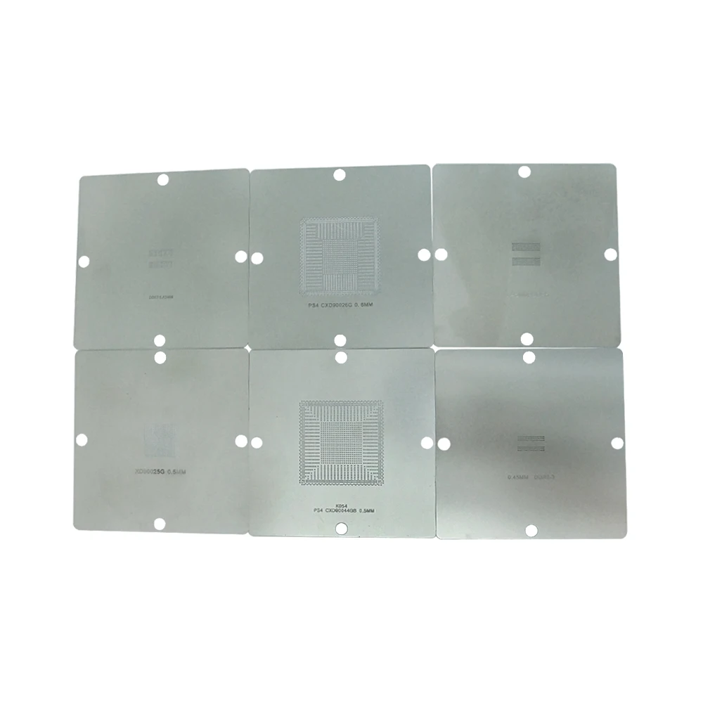 Трафареты BGA для PS4 6 шт. 90 мм CXD90025G CXD90026G CXD90044GB K4G41325FC GDDR5 RAM K4B2G1646E DDR3 SD ОЗУ DDR7 |