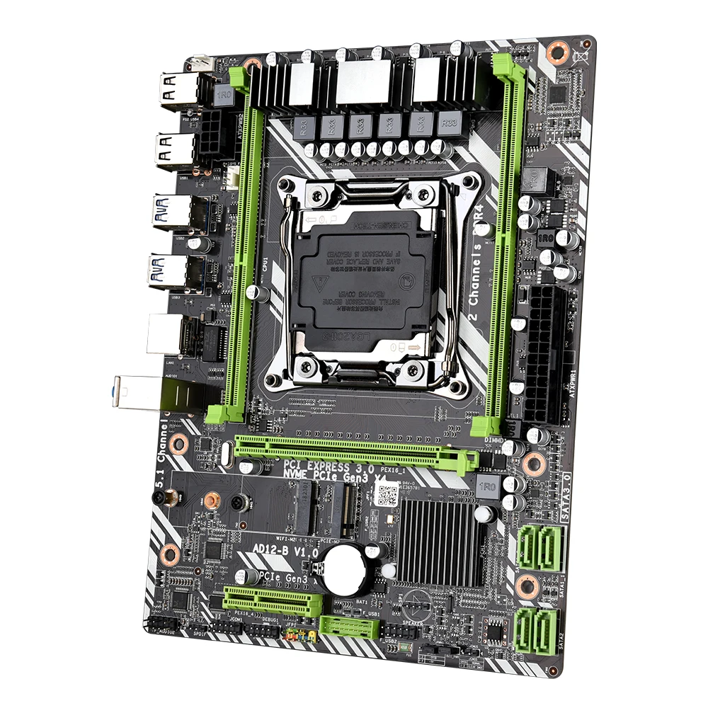 Комплект материнской платы DAIXU X99 D4 с цп Xeon E5 2620 V3 2 шт. X 8 гб = 16 память DDR4 2400 мгц |