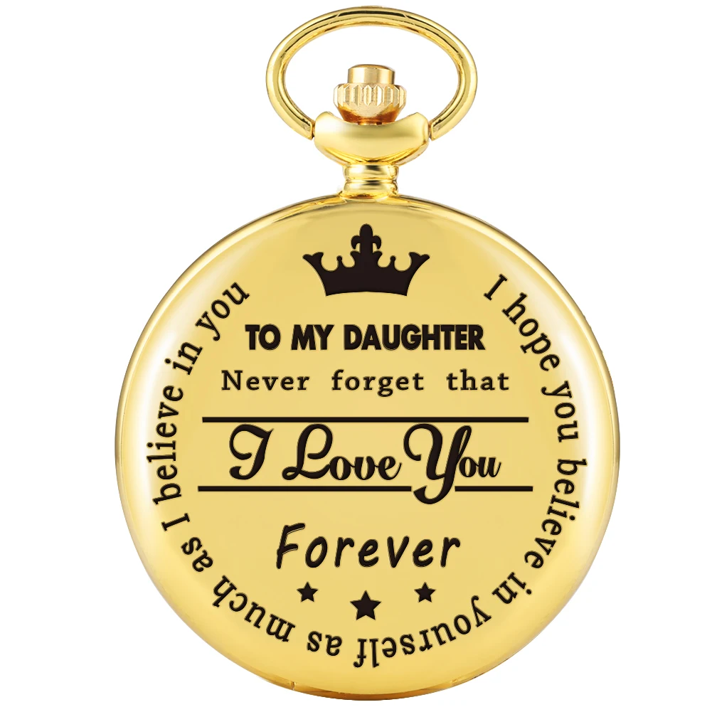 Кварцевые карманные часы для моей дочери на заказ черные/серебряные/Золотые