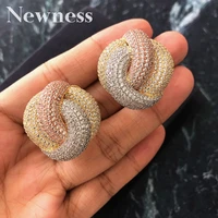 newness luxury line earring for women wedding party imitation pearl cubic zirconia earring high jewelry addiction