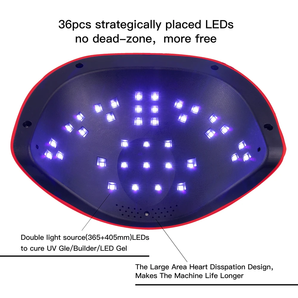 T2 72 Вт Сушилка для ногтей светодиодный светильник 36 шт. s двойной руки ногтя лампы