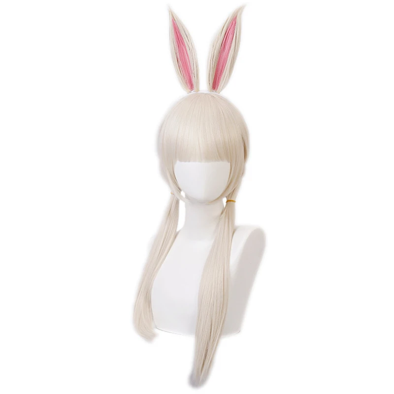 

Anime Beastars Cosplay Haru Wig Bunny Girls Cute Long Bobo Hair Rabbit Ears Synthetic Hair Wigs Party for Women Girls