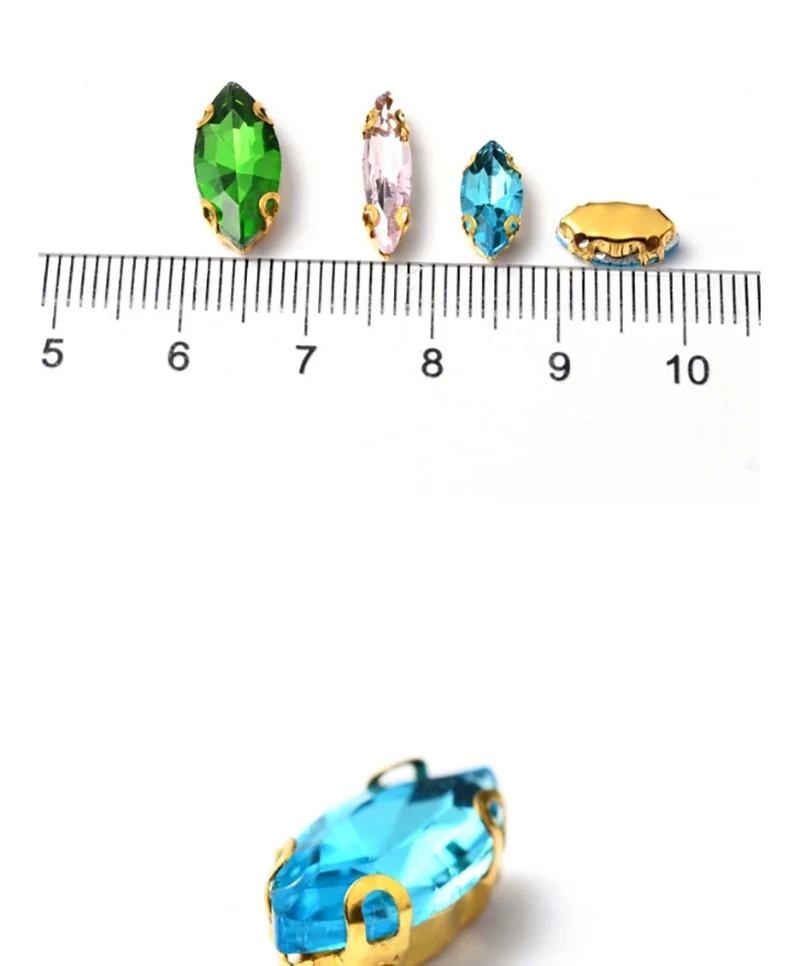 50 шт. смешанные металлические шпильки акриловые плоские стразы поделки для