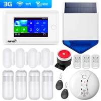 new arrival pg106 2g 3g big screen gsm wifi home security alarm system ip camera support app control rfid card