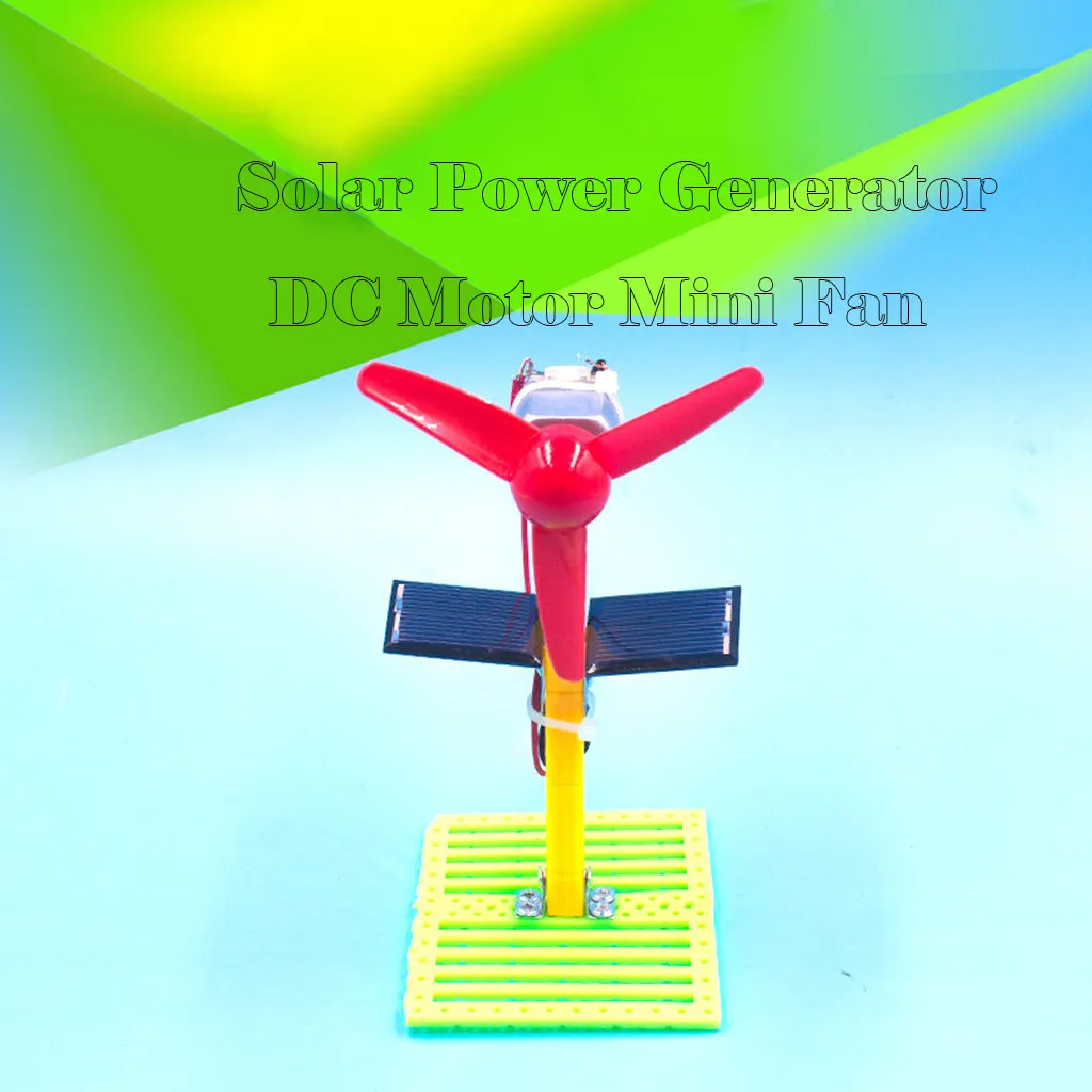 DIY Toy Solar Fan Power Generator DC Motor Mini Panel Science Education Model Kit Kids Developmental Toys |