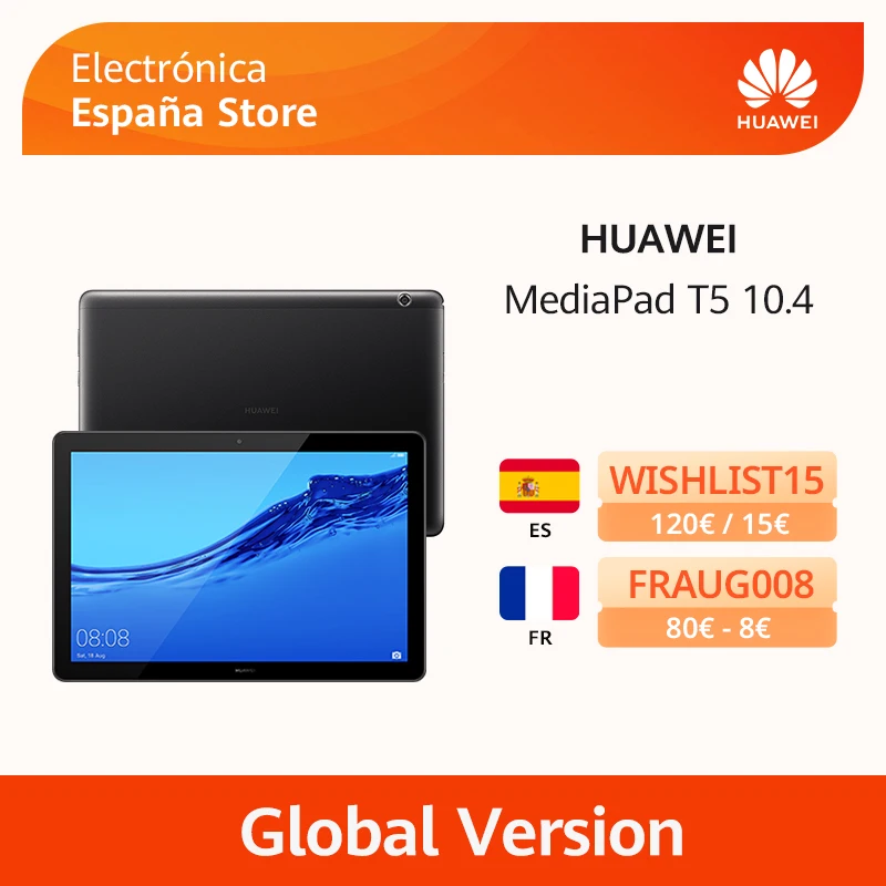 Глобальная версия HUAWEI MediaPad T5 2 Гб оперативной памяти 32 встроенной планшетный ПК 10