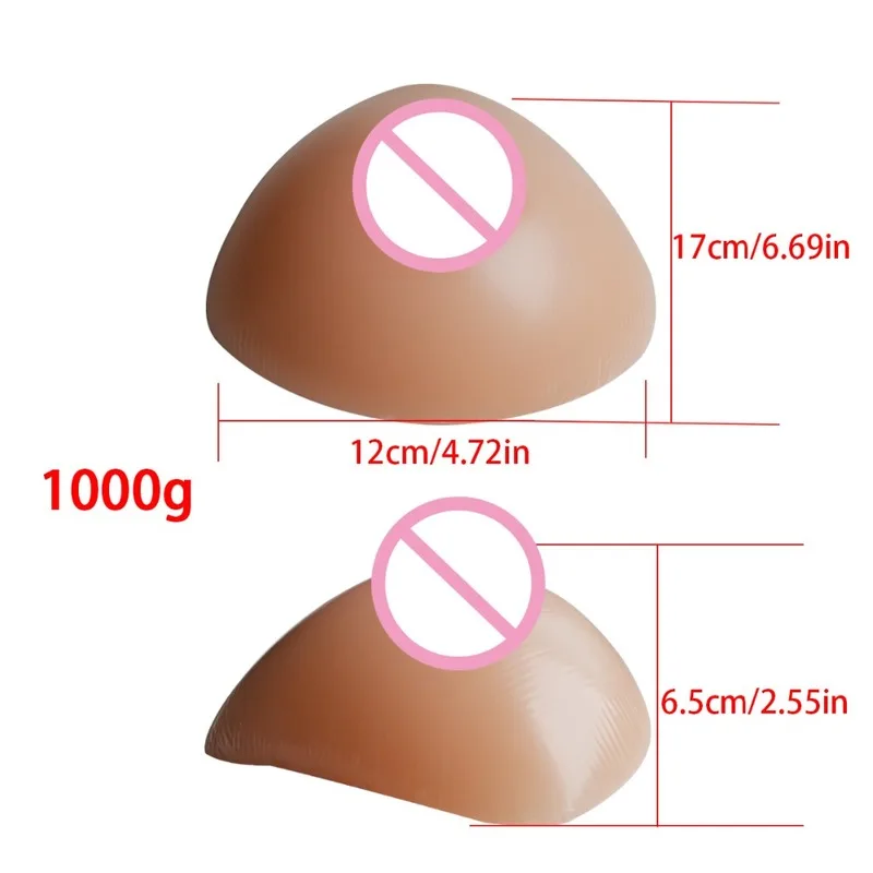 Чашка D 1000 г Треугольная Форма Силиконовые Поддельные груди искусственные грудь
