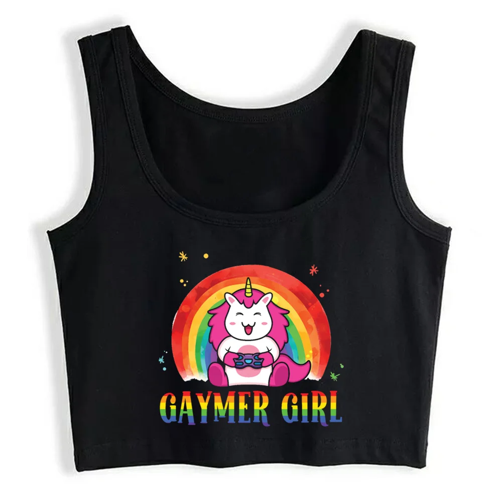 

Crop Top Women Gaymer Girl Girl Gamer Gay Gayming Aesthetic Y2k Harajuku Gothic Tank Top Female Clothes