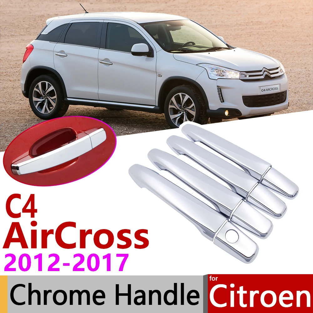 Для Citroen C4 AirCross 2012 ~ 2017 хромированная крышка дверной ручки автомобильные