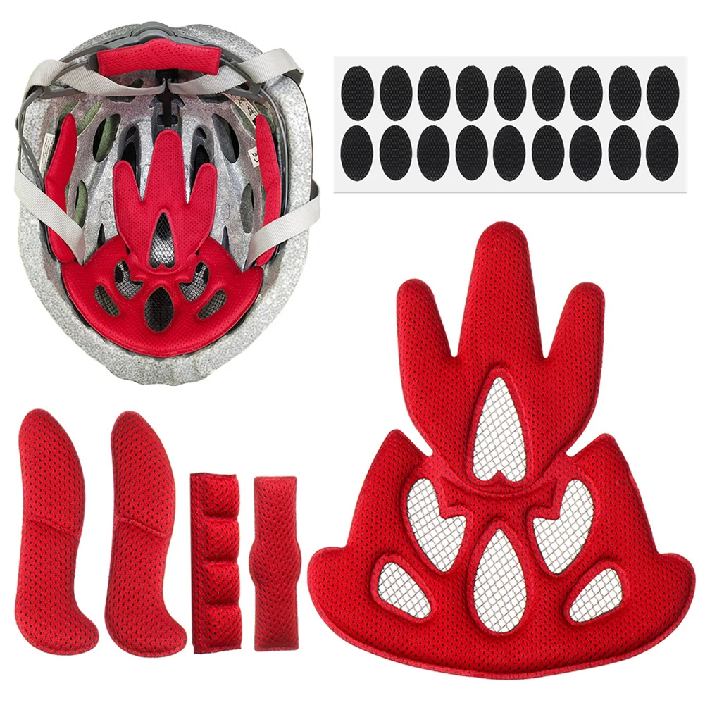 

1Set Universal Bike/motorcycle Helmet Inner Padding Kit Lining Sponge Pad Bicycle Replacement Helmet Pads Set with Insect Net