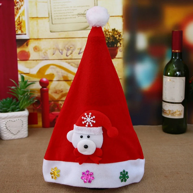 Вечерние костюмы с красной шапочкой Детские Рождественские вечерние шапки Милые