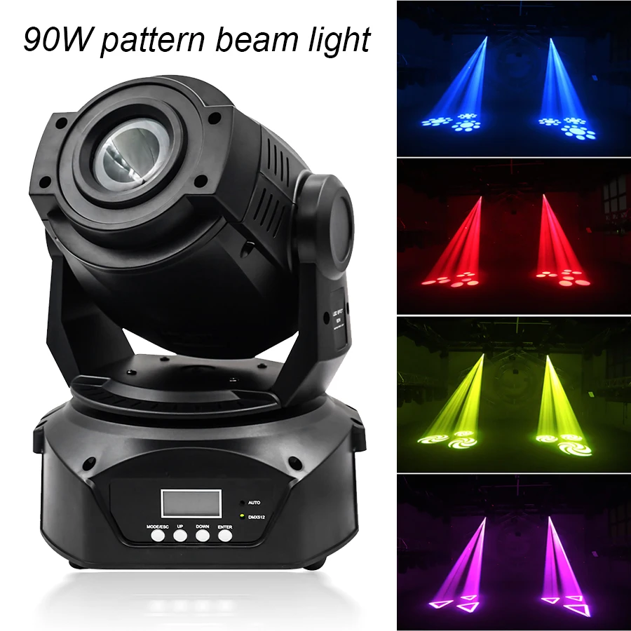 

90W Moving Head Pattern Dj Light Led Dmx 512 Control Stage Light Suitable for Disco Party Ball Birthday Christmas