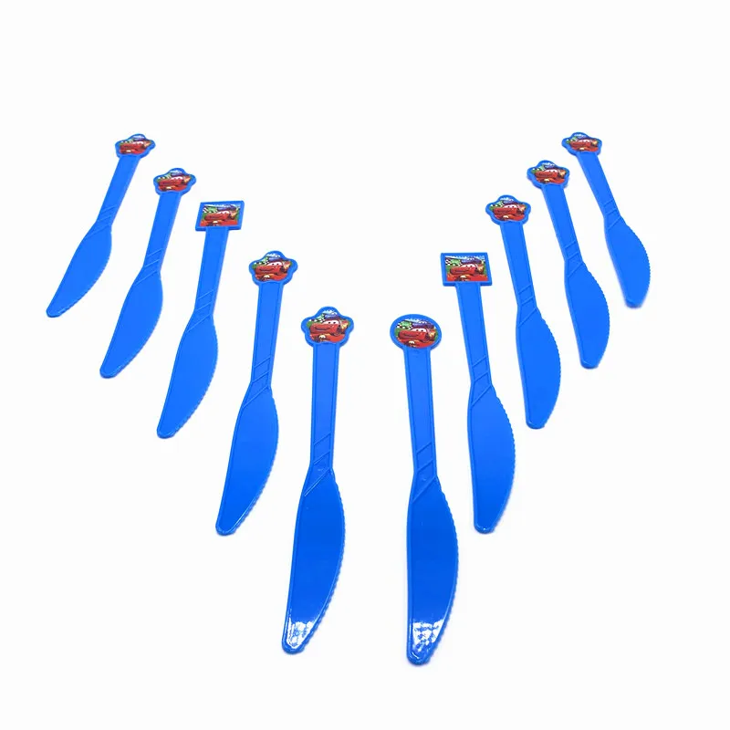 Knifes-10pcs Из мультфильма, популярная яркая детская одежда с рисунком персонажей disney автомобили тема ребенок День рождения украшения набор принадлежности для тематической вечеринки Семья вечерние Baby Shower вечерние поставки - Цвет: Knifes-10pcs