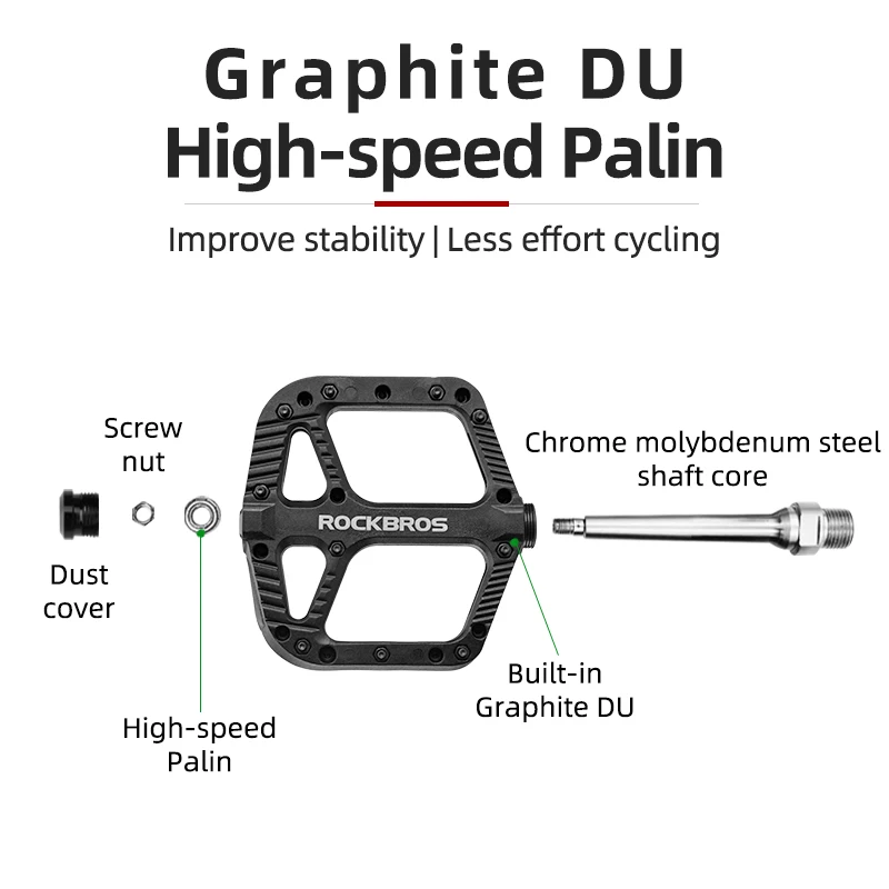 

ROCKBROS +FREEBIES Bike Pedals Ultralight Seal Bearings Bicycle Cycling Nylon Road bmx Mtb Pedals Flat Platform Bicycle Part