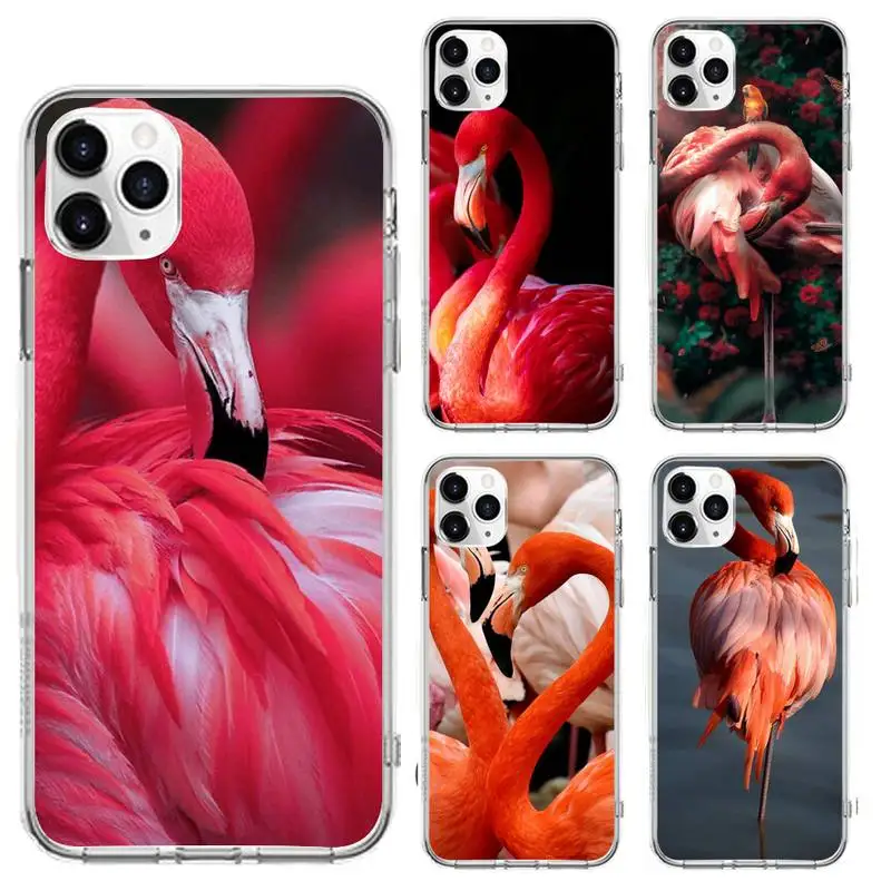 

Be a pink red Flamingo bird Phone Case For Clear-Iphone 5 5s se 6 6s 7 8 11 12 X Xs Xr Pro Plus Max Mini Cover