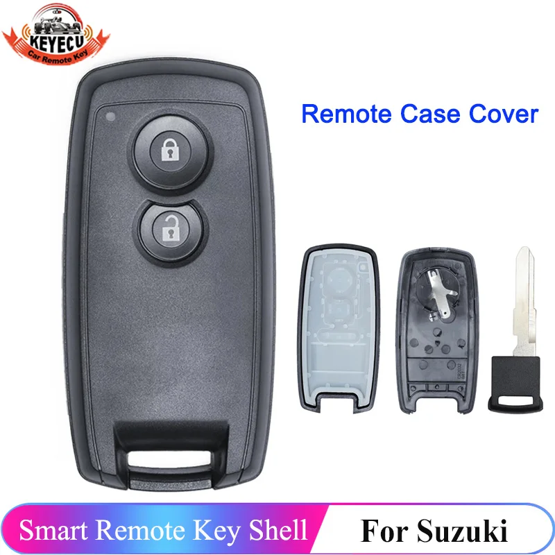 

KEYECU Keyless Entry Remote Cover 2 Button Fob For Suzuki SX4 Grand Vitara Swift 2006-2013 Key Case Shell with Uncut Blade